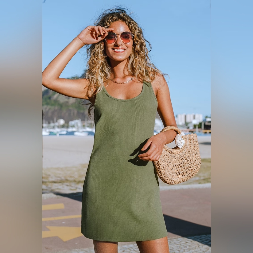 Cupshe Damaris Fixed Straps Pull Over Dress NWOT
